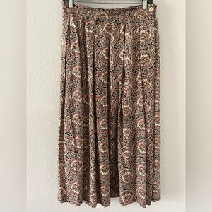 Vintage Paisley Print Midi/Maxi Skirt